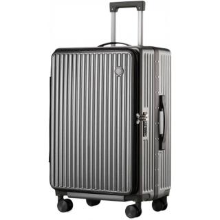 旅刻 侧开盖行李箱拉杆箱 一体式铝框 24寸