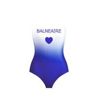 范德安（BALNEAIRE）小红心系列蓝莓果连体泳衣女士美背竞速沙滩度假XL