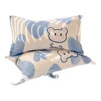 洁丽雅（grace） 枕套纯棉一对装加厚全棉单人枕头套家用宿舍大号枕套枕芯套 【100%纯棉 一对装】 爱尔威