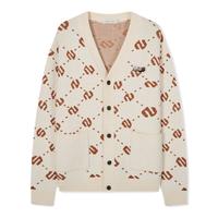 卡宾男装老花提花针织衫秋冬款宽松外套上衣H 咖啡色65 XL /180/52