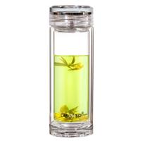 格亚（GEYA）景行双层玻璃杯男士 高档商务玻璃茶杯玻璃水杯泡茶杯子礼盒