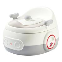 日康（rikang）儿童马桶 宝宝坐便器便盆加高前挡 PU软垫三合一功能 灰色X2004-8