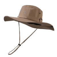森马防晒帽子女士防紫外线遮阳帽宽檐太阳帽大帽檐可折叠登山渔夫帽 卡其色
