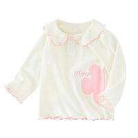 【纯棉打底衫】春秋季女童t恤长袖女童上衣荷叶花边长袖单穿打底