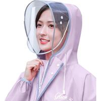 备美雨衣女款长款全身防暴雨电动电瓶车单人一体成人加厚外穿雨披 紫色-常规款