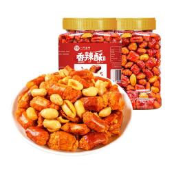 八只金猫 香辣酥500g罐装辣椒脆油炸麻辣花生下酒菜云贵川风味小吃小零食