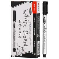 晨光(M&G)迷你白板笔AWM25602A可擦顺滑快干细头黑色画板记号笔办公课堂会议多场景通用黑色12支装 【迷你白板笔-黑色】12支/盒