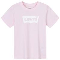 LEVI'S李维斯童装儿童短袖t恤男女童夏季舒适纯棉圆领上衣 幻粉色