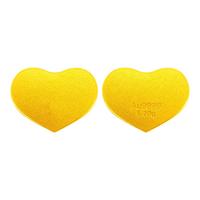 领丰金黄金豆豆AU9999足金实心真金豆子收藏小金豆 爱心金币5.2g(带礼盒)