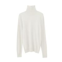 AMII2024冬极简纯色美丽诺绵羊毛高领无缝成型柔软毛衣女 米白 165/88A/L
