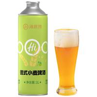 移动端、京东百亿补贴：海底捞 德式小麦 精酿啤酒1L*6罐 整箱装