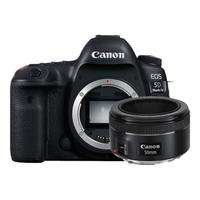  Canon/佳能 4K高清视频 全画幅单反相机套装+50mm 1.8定焦人像镜头+佳能卡+多种滤镜+双包+专业三脚架  单镜头套机 50mm F1.8