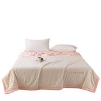 名创优品(MINISO)泡泡纱大豆纤维夏被 空调被夏凉被夏季被子 150x200cm(1.5x2米) 元气粉(A类大豆纤维被)