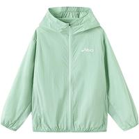 亚瑟士（asics）童装25年夏男女UPF50+冰蝉翼防晒服梭织透气外套332251052311 4017绿色 150