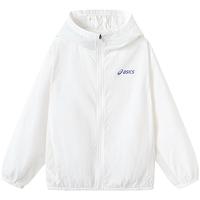 亚瑟士（asics）童装25年夏男女UPF50+冰蝉翼防晒服梭织透气外套332251052311 0000白色 140