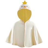 贝肽斯凉盾儿童防晒衣2025夏季薄款冰丝男女童披肩防晒斗篷胖达80 UPF150+宝宝防晒-可可鸭 80 【身高73-80cm】