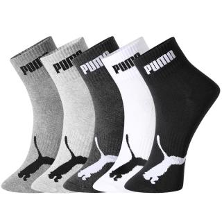 PUMA 【纯棉中筒】男士运动袜 5双装