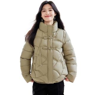 她享新中式盘扣棉服女2024冬小个子棉袄外套女保暖上衣棉衣T144M1010 XL 110-125斤