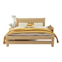 零树实木床主卧双人床现代简约卧室家具单人床出租房床 1.8m*2m GS-05 实木床 1.8米宽