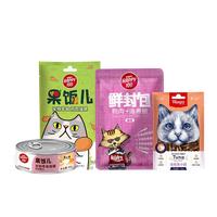 顽皮 猫罐头果饭汤汁猫咪罐头湿粮补水宠物零食80g 猫罐+鲜包+猫条+零食