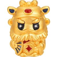3D硬金串珠 黄金小财神转运珠足金绳手串