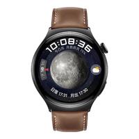  HUAWEI/华为 eSIM独立通话 智能手表+棕色真皮表带  氟橡胶表带 黑色 46mm