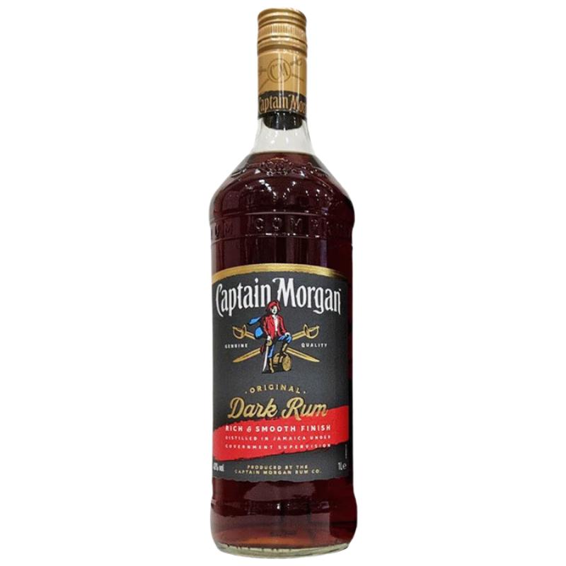 摩根船长（Captain Morgan） 洋酒 黑朗姆酒 莫吉托 基酒调酒 1000ml