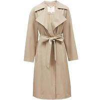 VEROMODA外套秋冬优雅气质简约舒适长款系带风衣女323321003 C11方余褐色 165/84A/M