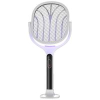 雅格(YAGE)电蚊拍充电式紫光诱蚊多功能可翻转灭蚊拍电苍蝇拍蚊子拍