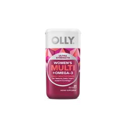 OLLY 女性鱼油复合维生素胶囊60粒omega3维生素B族矿物质维C免疫力护发 女性鱼油维生素60粒