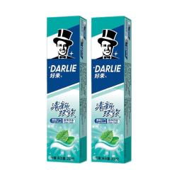 好来 原黑人牙膏清新口气双效薄荷味大容量护龈成人含氟 双效薄荷200g*2