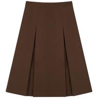 小熊春秋款中长百褶半身裙子女装