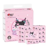 心相印抽纸三丽鸥酷洛米联名餐巾纸面巾纸出游随身装4层便携式纸巾 2包*4层【库洛米装】