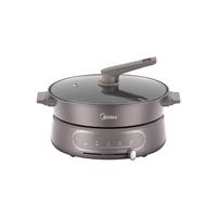美的（Midea）电火锅家用4.5L冬季涮火锅煮面分体式设计宿舍电煮锅不沾涂层大容量多功能锅电热锅DHE30S05