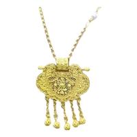 瑾惜金包银吊坠天子门生锁龙凤吉祥新中式平安锁 约19g 规格35*55mm 配黄绳