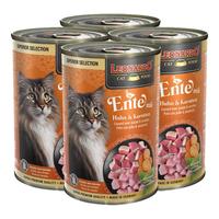 小李子(LEONARDO)德国鸡鸭肉胡萝卜400g*4罐里奥纳多无谷湿粮猫主食罐经典系列