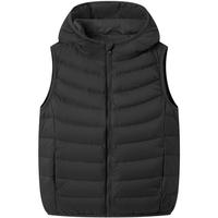 波司登(BOSIDENG)25春季轻薄羽绒服男女儿童5A抗菌4防连帽内搭马甲T250135520 黑色8056 150 /72