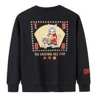 匡威Converse童装男女童卫衣春秋儿童上衣 正黑色 120(6) 