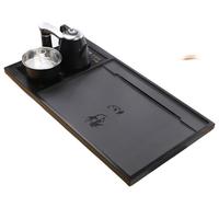 澜翊天然整块乌金石茶盘全自动一体茶具套装家用功夫电磁炉客厅简约 19静心款一体式（85*45*3）