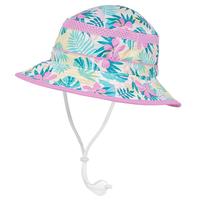 SUNDAY AFTERNOONSSundayAfternoons婴儿童渔夫帽卡通可爱透气防晒遮阳便携可折叠 粉色热带植物 儿童 L码