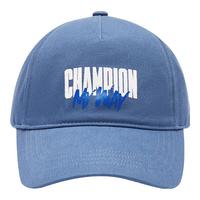 Champion 冠军遮阳男帽旅游帽音乐主题棒球跑步帽子 蓝色 均码