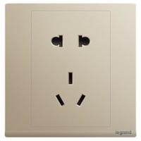 罗格朗（LEGRAND）朗淳S系列米兰金色开关插座86型暗装面板墙壁电源插座 五孔插座