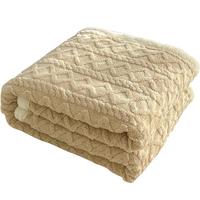 多喜爱家纺 毛毯加厚冬季保暖盖毯绒毯单双人双层毯子 双层软糯塔芙绒毯（奶杏） 180cm*200cm