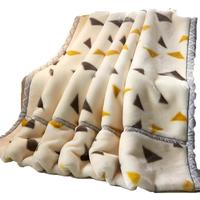 南极人（Nanjiren）毛毯被子冬季加厚拉舍尔绒毯子单人午睡毯办公室沙发盖毯结婚毯 632豆沙【双层加绒加厚】 200x230cm约8斤