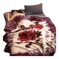 南极人（Nanjiren）毛毯被子冬季加厚拉舍尔绒毯子单人午睡毯办公室沙发盖毯结婚毯  657灰豆沙【双层加绒加厚】 150x200cm约4斤