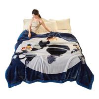 南极人（Nanjiren）毛毯被子冬季加厚拉舍尔绒毯子单人午睡毯办公室沙发盖毯结婚毯 太空熊【双层加绒加厚】 180x220cm约6斤