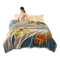 南极人（Nanjiren）毛毯被子冬季加厚拉舍尔绒毯子单人午睡毯办公室沙发盖毯结婚毯 803蓝【双层加绒加厚】 180x220cm约6斤