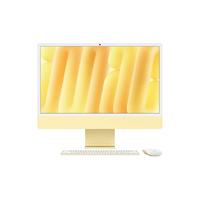 Apple 苹果 iMac M4版 2024款 24英寸 一体机 黄色（M4 10+10核、核芯显卡、16GB、512GB SSD、4.5K）