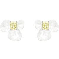 HEFANG何方珠宝白鸢尾方糖耳环女士孙俪同款母亲节 白锆/耳环款