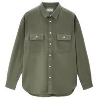 佐丹奴 春季工装休闲衬衫男女同款简约百搭纯棉休闲通勤宽松长袖衬衫男